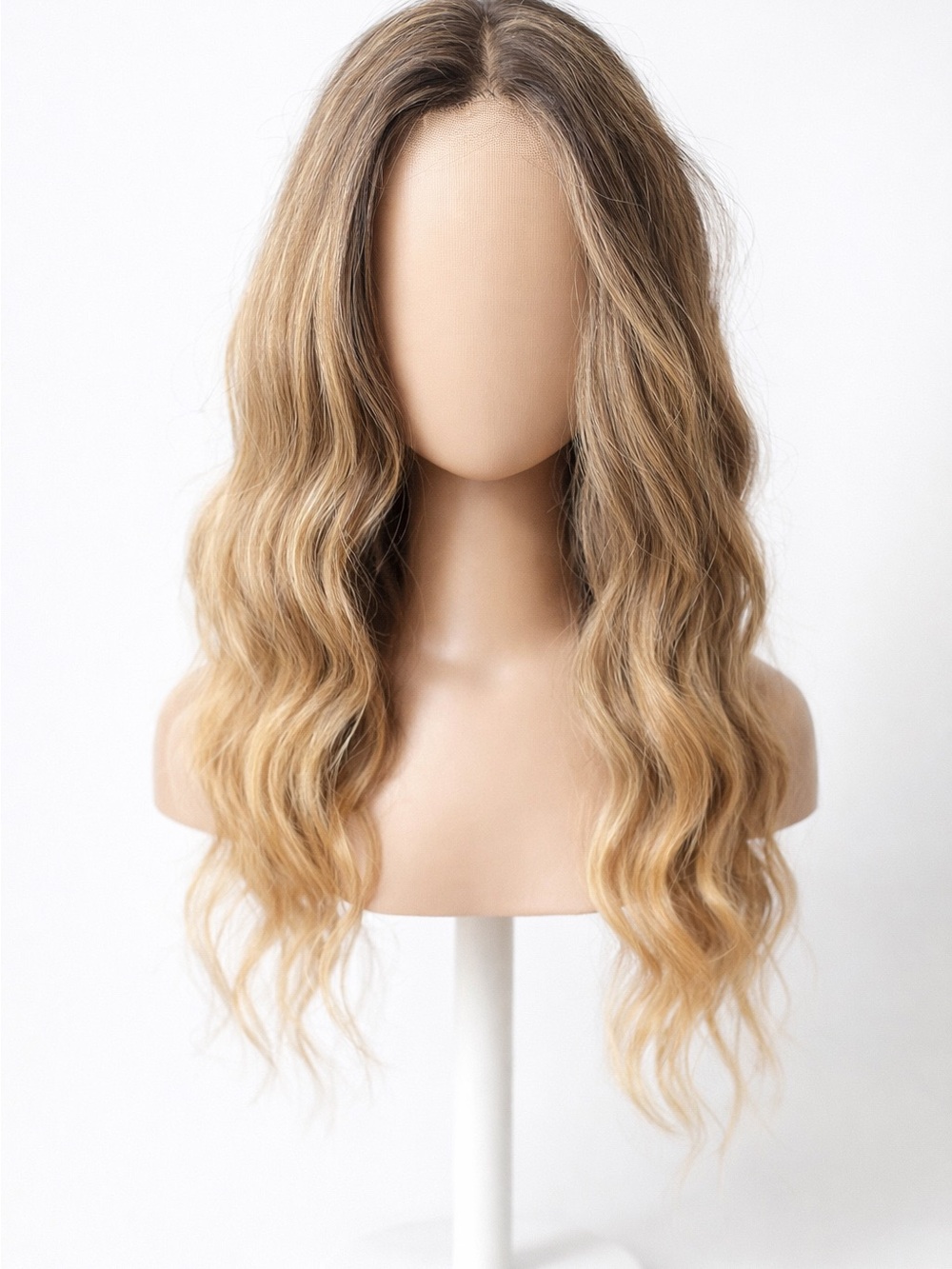 Blonde Wavy Synthetic Wig - Natural-Look Long Waves